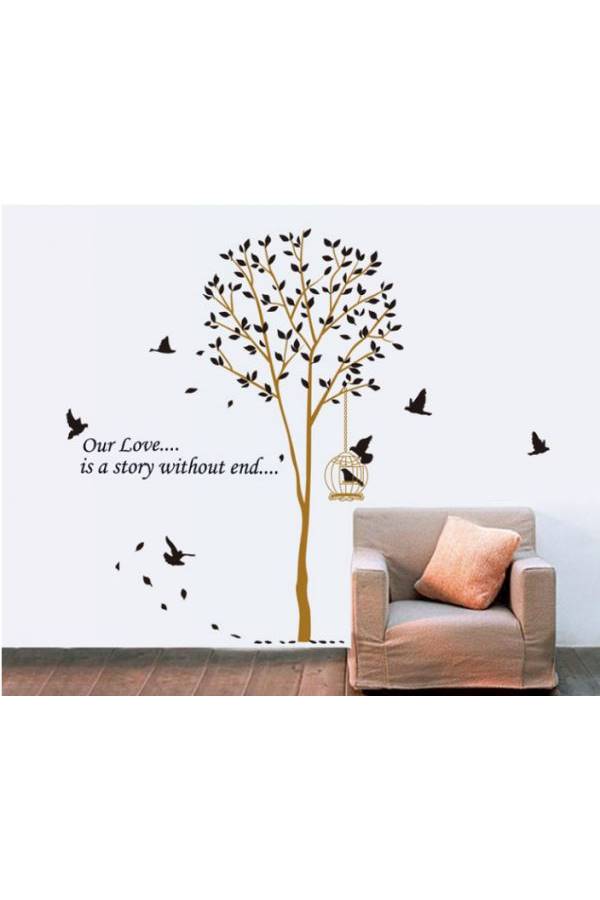 Birds Tree Love Story Wall Stickers For Bedroom Home Decoration Plane Plant Mural Pastrol Window Removable DIY Wallposters-X Multicolour Birds Tree Love Story Wall Stickers For Bedroom Home Decoration Plane Plant Mural Pastrol Window Removable DIY Wallposters-X Multicolour